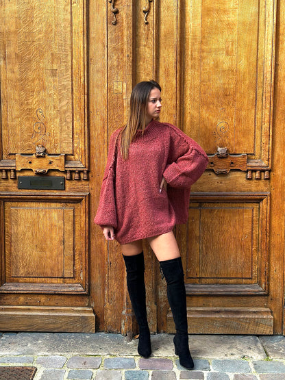 Pull oversize en laine et mohair