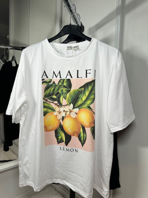 T-shirt blanc citron