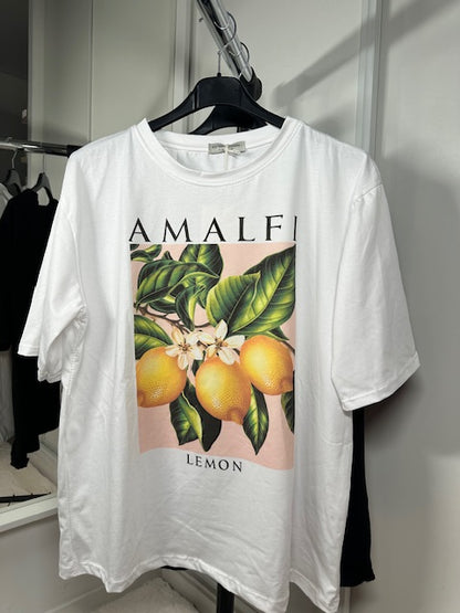 T-shirt blanc citron